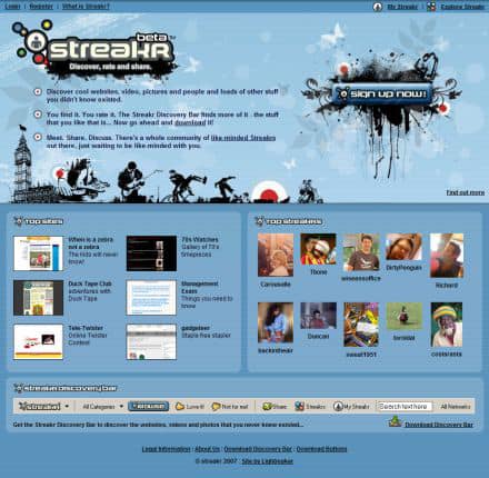 Streakr social network