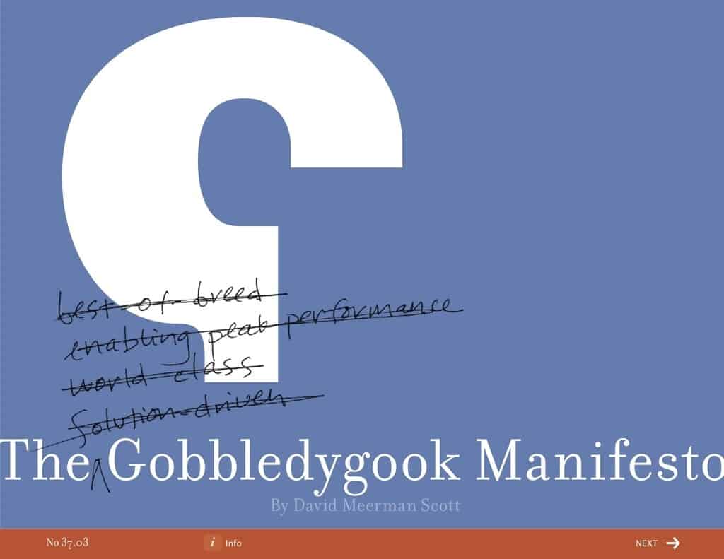 The Gobbledygook Manifesto by David Meerman Scott